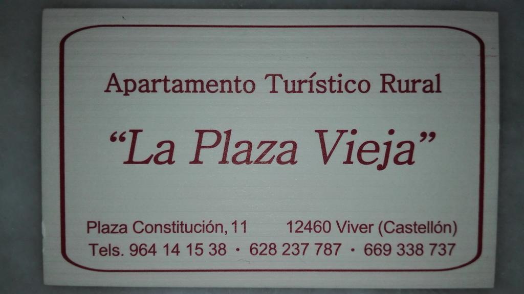 Apartamento Rural La Plaza Vieja Viver  Екстериор снимка